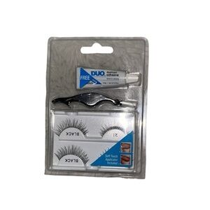 Eye lashes new with glue never opened new with box just stored away and tweezers